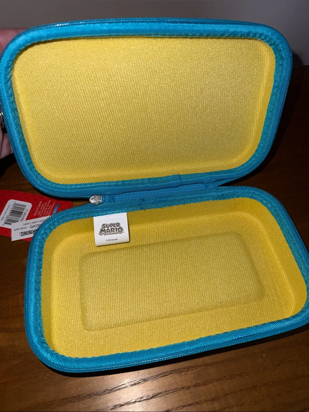Nintendo Super Mario Pencil Case - Blue & Yellow with Mario Face - NWT!